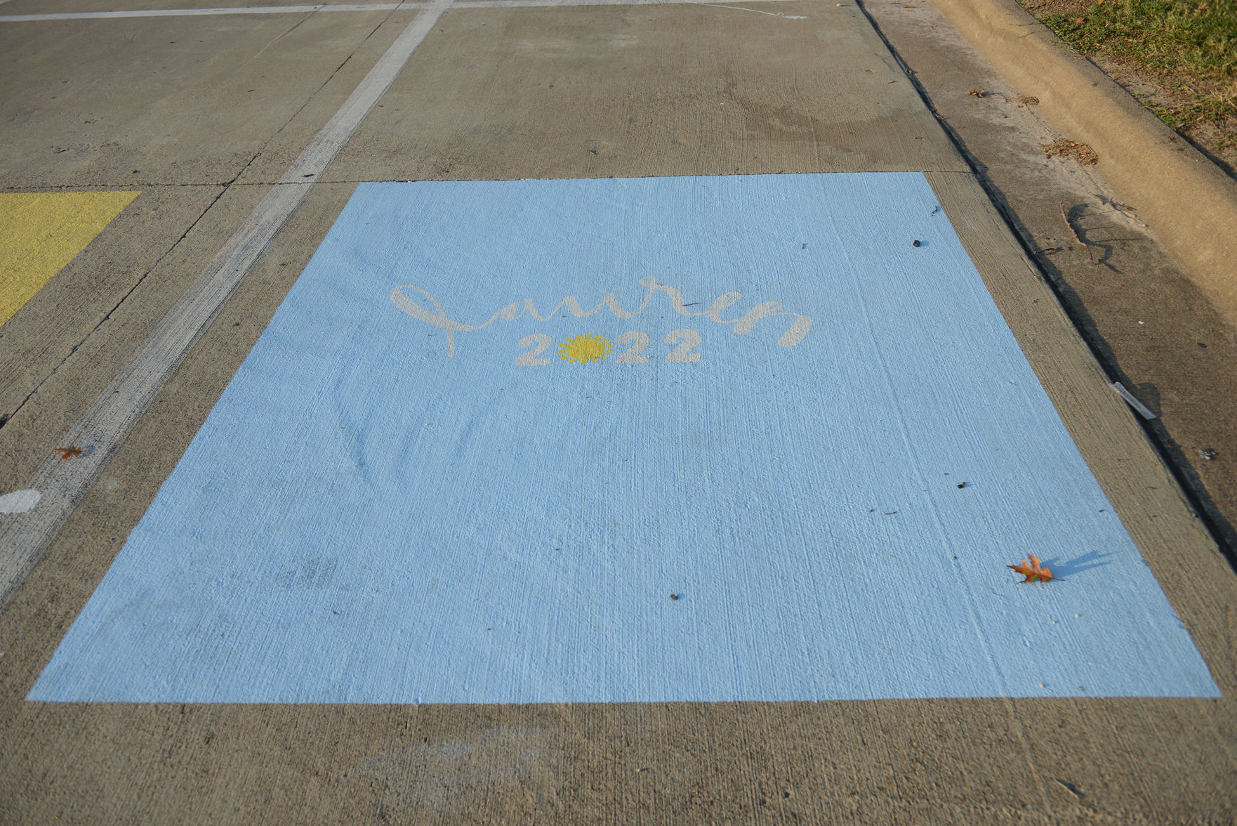 A&M Consolidated HS painted parking spots
